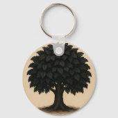 Porte-clés Black Tree Necklace – Minimal Nature Pendant (Recto)