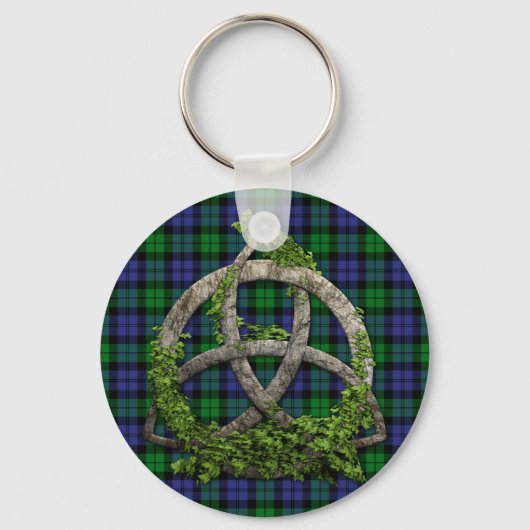 Porte-clés Black Watch Militaire Celte Trinity Knot (Recto)