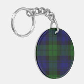Porte-clés Black Watch Tartan bleu vert Plaid (Devant gauche)