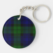 Porte-clés Black Watch Tartan bleu vert Plaid (Dos)