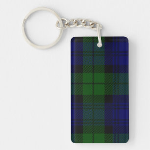 Porte-clés Black Watch Tartan bleu vert Plaid