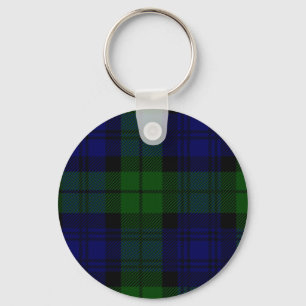 Porte-clés Black Watch Tartan bleu vert Plaid