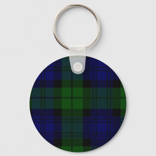 Porte-clés Black Watch Tartan bleu vert Plaid (Recto)