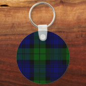 Porte-clés Black Watch Tartan bleu vert Plaid (Recto)