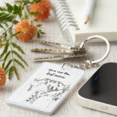 Porte-clés Black & white abstract stick  tapestries wood wall (Devant droit)