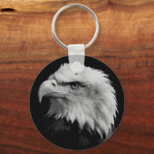 Porte-clés Black White American Eagle Leadership Motivationne (Recto)