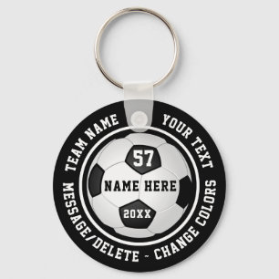Porte-clés Black, White Cheap Soccer Keychains Soccer Favors