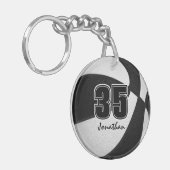 Porte-clés Black white équipe couleurs garçons filles basketb (Devant gauche)