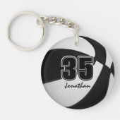 Porte-clés Black white équipe couleurs garçons filles basketb (Devant)