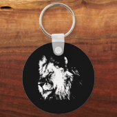 Porte-clés Black White Lion - Animal Pop Art (Verso)