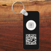 Porte-clés Black White Logo QR Code Promo Keychains (Recto)