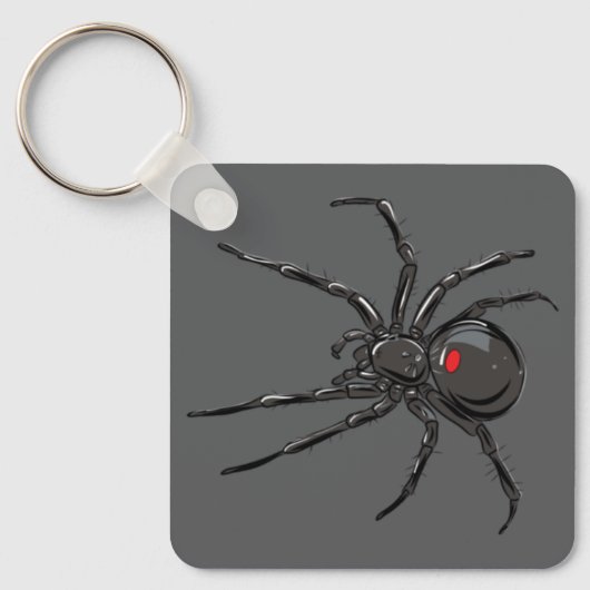 Porte-clés Black Widow Spider Dessin original (Recto)