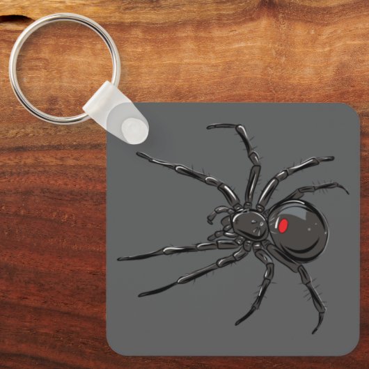 Porte-clés Black Widow Spider Dessin original (Recto)