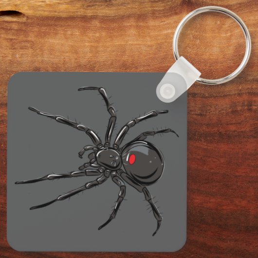 Porte-clés Black Widow Spider Dessin original (Verso)