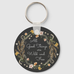 Porte-clés Black Wild and Free
