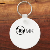 Porte-clés Black world globe ajouter nom monogramme détails d (Recto)