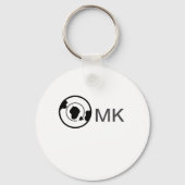 Porte-clés Black world globe ajouter nom monogramme détails d (Verso)