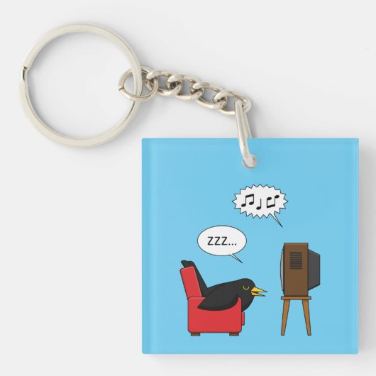 Porte-clés Blackbird Dormir devant la bande dessinée de la té (Devant)