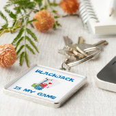 PORTE-CLÉS BLACKJACK EST MON JEU (Côté)