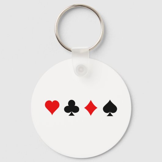 Porte-clés Blackjack / Poker Card Suits: Vector Art: (Recto)