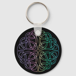 Porte-clés Blacklight Rainbow Celtic Knot Keychain