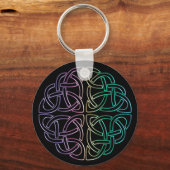 Porte-clés Blacklight Rainbow Celtic Knot Keychain (Recto)