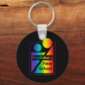 Porte-clés Blacksburg New School Retro Design (Recto)