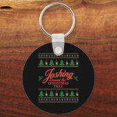 Porte-clés Blaguant autour de l'arbre de Noël (Recto)