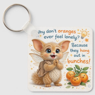 Porte-clés Blague de papa orange drôle