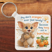 Porte-clés Blague de papa orange drôle (Recto)