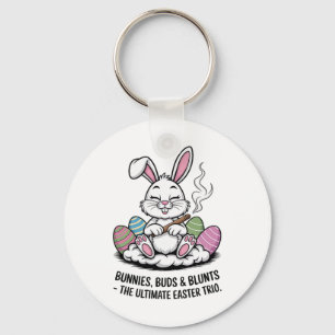 Porte-clés Blague de Pâques Lapins Humoristiques Bourgeons Br