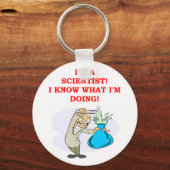 Porte-clés blague de scientifique fou (Recto)