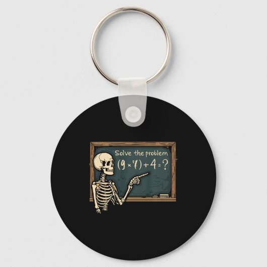 Porte-clés Blague drôle 67 Mème Brainrot Halloween Squelette  (Recto)