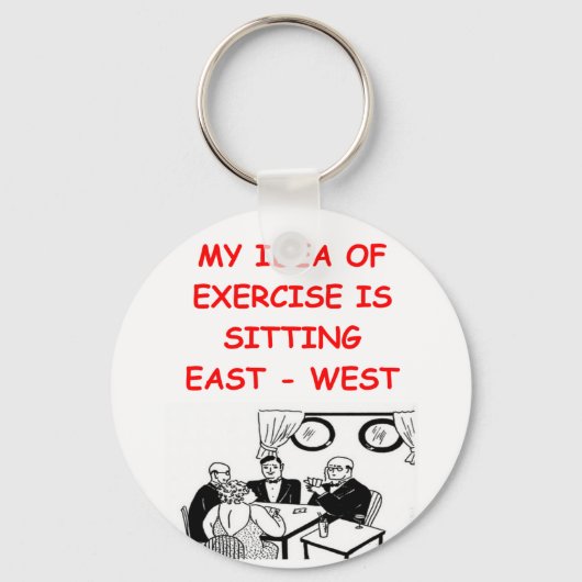 Porte-clés Blague du joueur de BRIDGE (Recto)