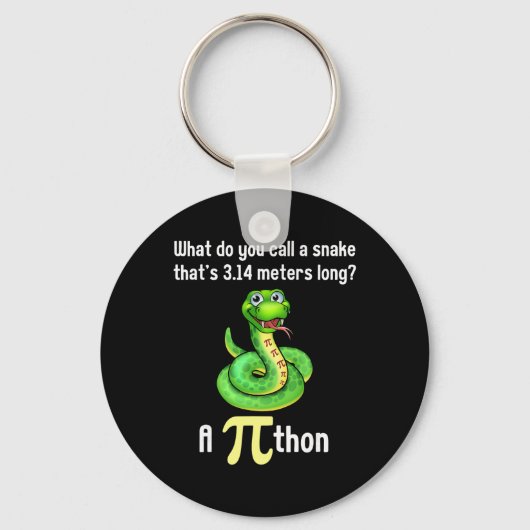 Porte-clés Blagues drôles de Pi Day Pithon Prof de maths Femm (Recto)