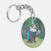 Porte-clés Blaireau Selfie de boomer du raton laveur | de (Devant gauche)