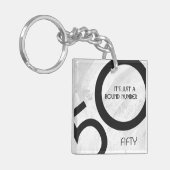 Porte-clés Blanc 50 Décennie Anniversaire (Devant gauche)