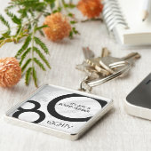 Porte-clés Blanc 80 Décennie Anniversaire (Côté)