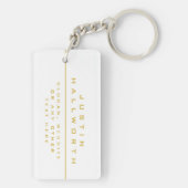 Porte-clés Blanc et or au style unique (Dos)