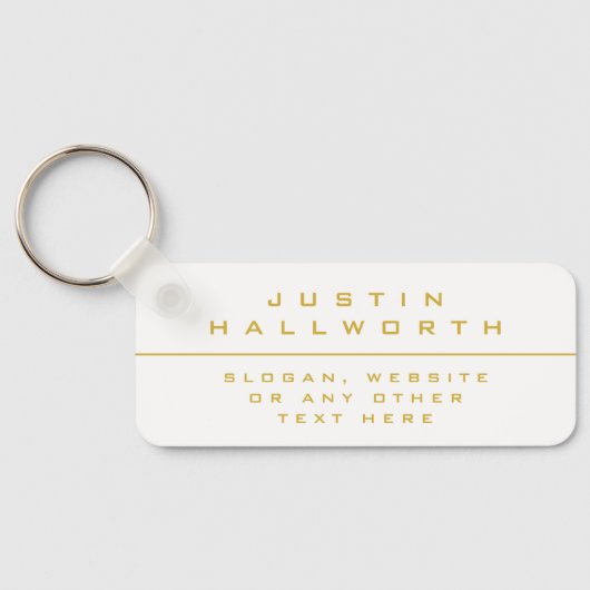 Porte-clés Blanc et or au style unique (Verso)