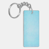 Porte-clés Blanc léger bleu turquoise de modèle d'aquarelle (Devant gauche)