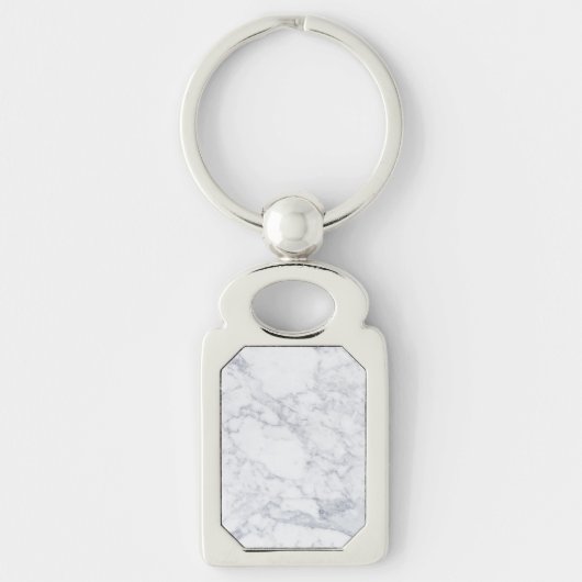 Porte-clés Blanc marbre (Devant)