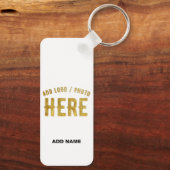PORTE-CLÉS BLANC PERSONNALISABLE MODERNE ET MARQUE VERIFIEE D (Verso)
