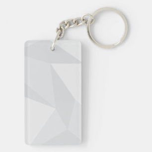 Porte-clés Blanc, simple, moderne, urbain, cool, motif tendan