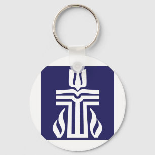 Porte-clés blanc-symbole