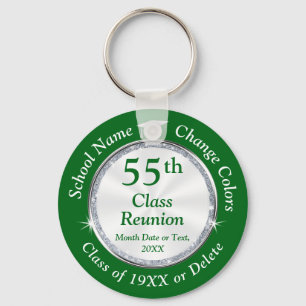 Porte-clés Blanc Vert, Réunion de 55e Classe, TOUTE ANNÉE, CO