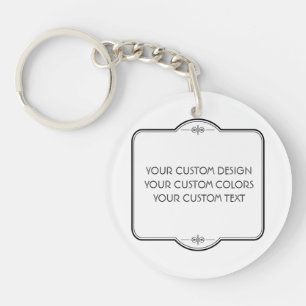Porte-clés BLANC Your Design Here - Porte - clé