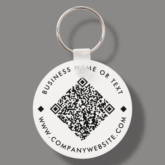 Porte-clés BLANCHE | Porte - clé de code QR personnalisé prof