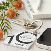 Porte-clés Blancs 70 Anniversaire de la Décennie (Devant Droit)