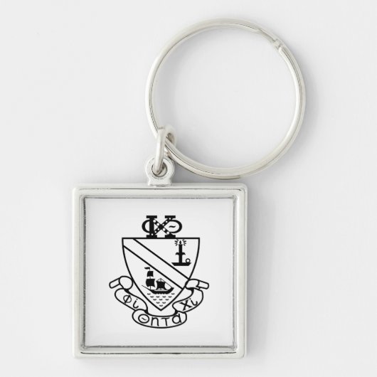 Porte-clés Blason de Phi Chi Theta | N&B (Devant)